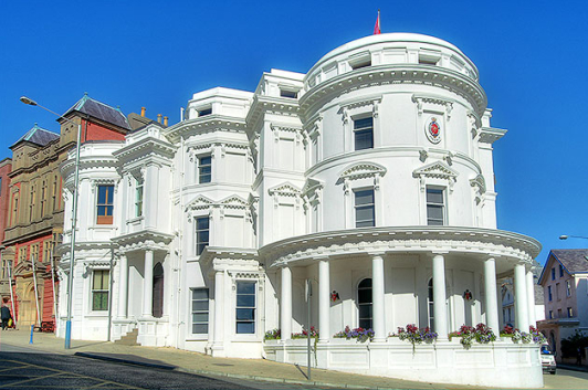 The House of Keys building in Douglas, seat of the Isle of Mans parliament.