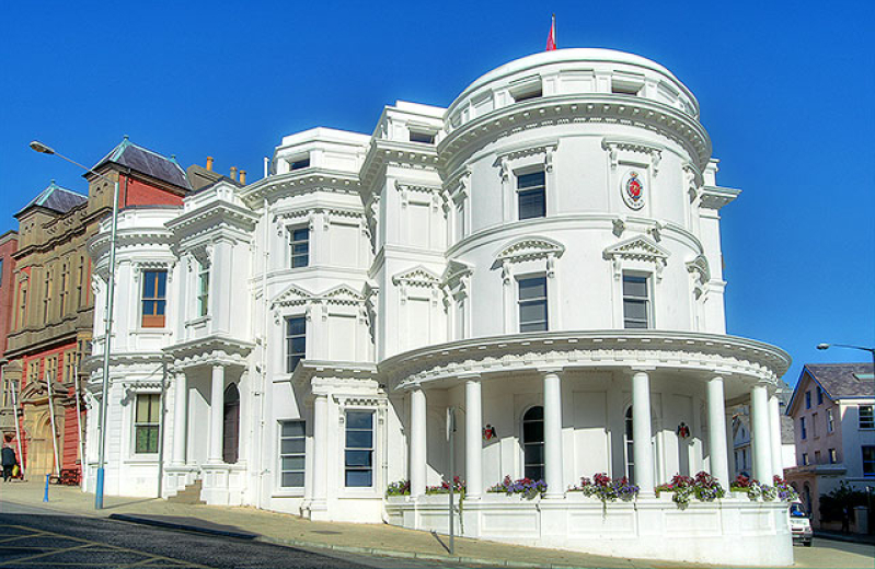 The House of Keys building in Douglas, seat of the Isle of Mans parliament.