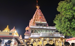 Mahakaleshwar Temple, dedicated to Hindu god Shiva in Ujjain, Madhya Pradesh, India.