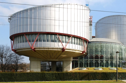 European Court of Human Rights building in Strasbourg, France.