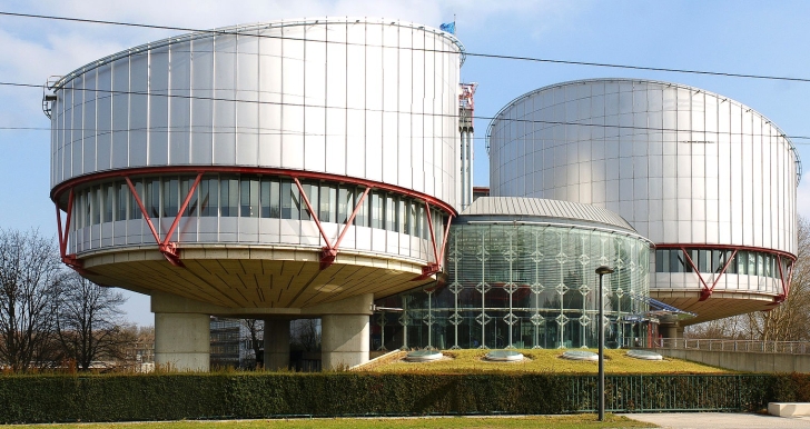 European Court of Human Rights building in Strasbourg, France.