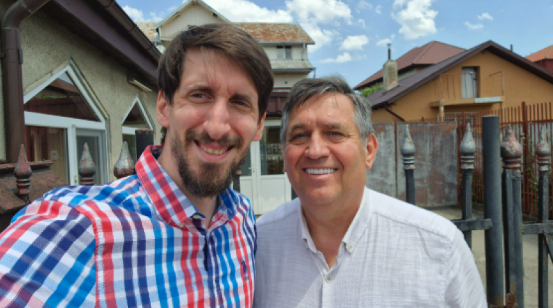 Mircea Cristian and his son Timotei.