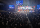 Delegates from 50 countries fill the arena during the opening worship session of the Arise Asia 2026 Congress in Manila, Philippines, July 27, 2026.