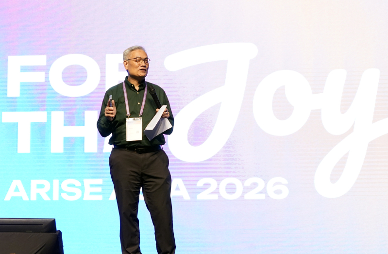 Rev. Dr. David Ro, co-founder and executive director of Arise Asia, speaks at the opening session of the Arise Asia 2026 Congress in Manila, Philippines, July 27, 2026.