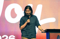 Jemima Ooi, co-founder of Love in Action Mission Global, addresses delegates during the second night of the Arise Asia 2026 Congress in Manila, Philippines, July 28, 2026.