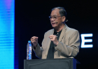 Lawrence Tong, International Director Emeritus of OM International, addresses delegates during the evening session of the Arise Asia 2026 Congress in Manila, Philippines, July 29, 2026.