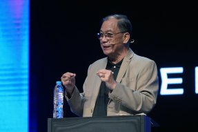 Lawrence Tong, International Director Emeritus of OM International, addresses delegates during the evening session of the Arise Asia 2026 Congress in Manila, Philippines, July 29, 2026.