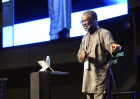 Joshua Bogunjoko, Global Director for Regions of the Lausanne Movement and International Director Emeritus of SIM, addresses delegates during the morning session of the Arise Asia 2026 Congress in Manila, Philippines, on July 30, 2026.