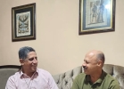 Pastor Nihad Hassan (L) after his release with attorney Nazir Sheik Mohammad.