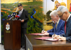Jordanian officials sign four project agreements totaling $120 million for development of lands surrounding the Baptism Site of Jesus Christ (Al-Maghtas), Aug. 12, 2026.
