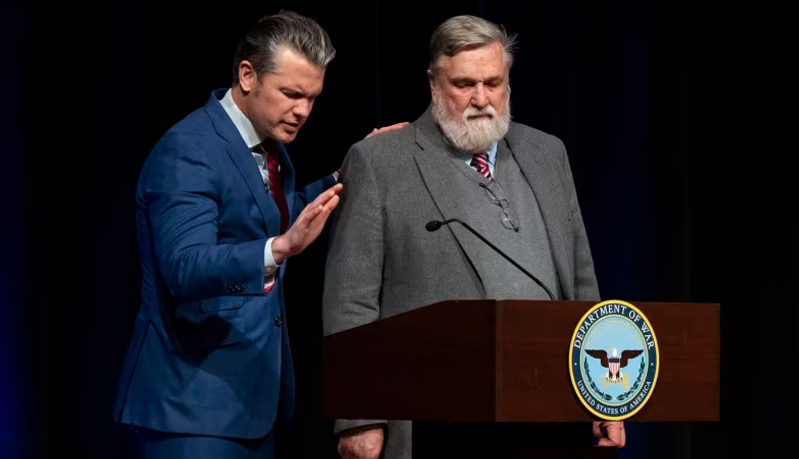 Hegseth prays for Wilson