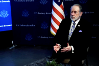 U.S. Ambassador to Israel Mike Huckabee speaks during an interview with Reuters at the U.S. Embassy in Jerusalem, Aug. 20, 2026.