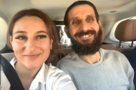 Rami Fadayel with daughter Maisa after his release from Israeli detention on Aug. 20, 2026.