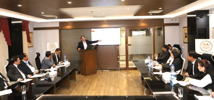 Supreme Court Advocate Saqib Jillani speaks on forced conversion and child marriage at workshop in Multan, Pakistan that took place on Aug. 21-22, 2026.