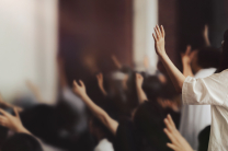 Young Christians take part in a worship service in South Korea