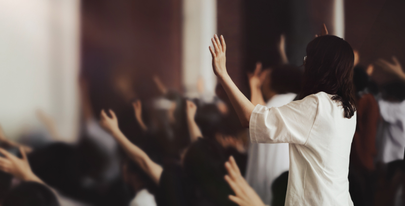 Young Christians take part in a worship service in South Korea