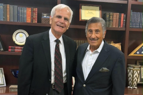 Rev. Dr. Michael Youssef, right, with Rev. Dr. Imad Shehadeh, president of the Jordan Evangelical Theological Seminary.