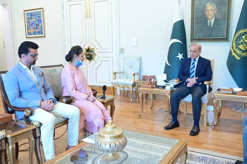 Prime Minister Shehbaz Sharif invited Christian Staff Nurse Razia Noreen to the PMs House in Islamabad on Thursday, Sept. 3, 2026.