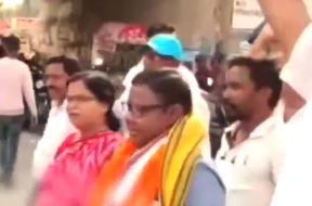 Mahendra Hembram is garlanded as Hindus in India celebrate his release from prison on April 16, 2025.
