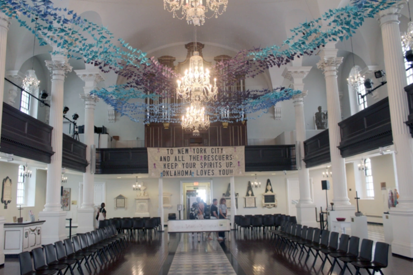 Ever Present exhibit inside St. Pauls Chapel