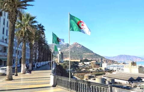 Beach front in Oran, Algeria.