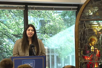 Natalie Khalil at In Defense of Christians office before advocacy for her jailed father, Suleiman Khalil, on Sept. 15, 2026.