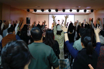 Zion Church worship sevice  in Beijing, China before its closure in 2018.