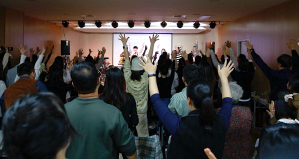 Zion Church worship sevice in Beijing, China before its closure in 2018.