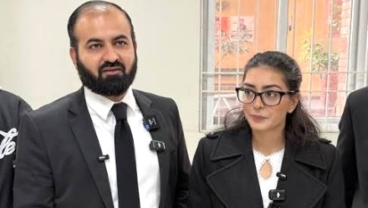 Human rights lawyers Imaan Zainab Mazari-Hazir and husband Hadi Ali Chattha in Pakistan.