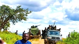 Soldiers amid gunfire by Fulani militia in Dorowa Babuje, Plateau state, Nigeria on Sept. 20, 2026.