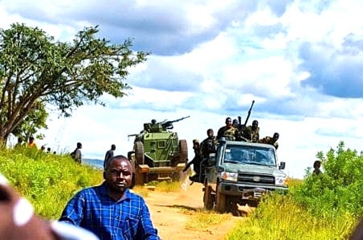 Soldiers amid gunfire by Fulani militia in Dorowa Babuje, Plateau state, Nigeria on Sept. 20, 2026.