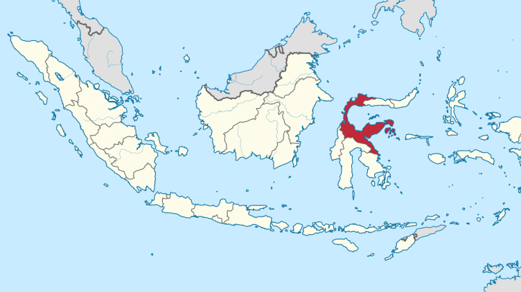 Location of Central Sulawesi Province, Indonesia.