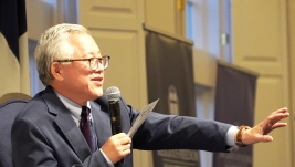 Pastor Ezra Jin of Zion Church in Beijing, China at Global Religious Freedom Gathering at Dallas Baptist University on Sept. 28, 2026.