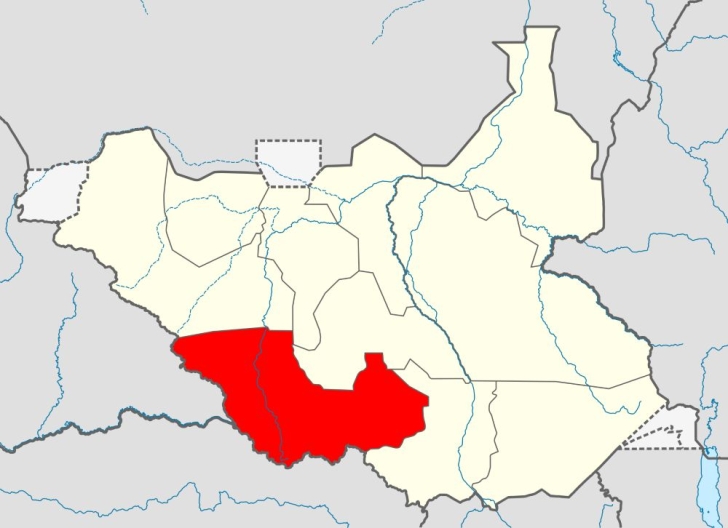Location of Western Equatoria state in South Sudan.