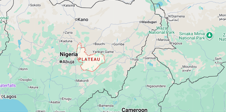 Location of Plateau state, Nigeria.