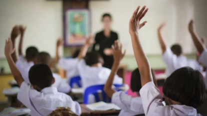 Students take part in a class at a school in Mexico.