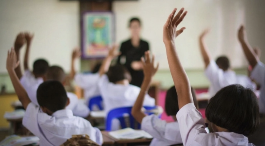Students take part in a class at a school in Mexico.