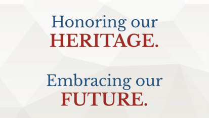 A graphic from the Evangelical Press Association reads “Honoring our heritage. Embracing our future.”