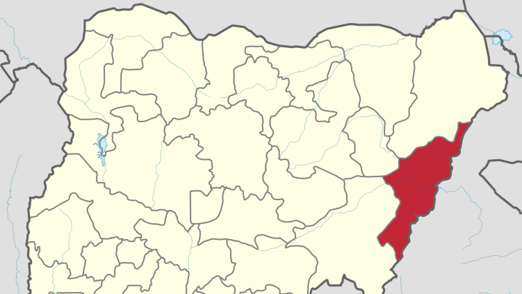 Location of Adamawa state in Nigeria.