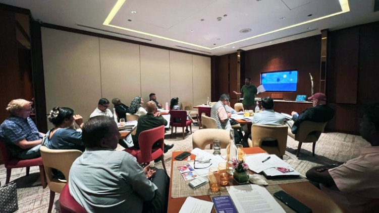 Participants listen as a speaker presents during the South Asia Consultation on Forced Displacement, Protection, and Durable Solutions in Colombo, Sri Lanka, held Sept. 14-16, 2026.