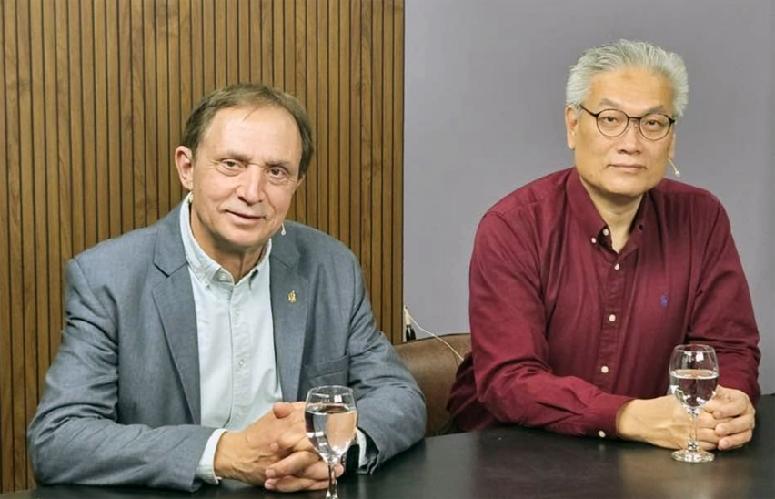 Daniel Bianchi, left, and Rev. Dr. David Ro in a photo Ro shared Oct. 20 announcing Bianchi as director of Arise Latin America.