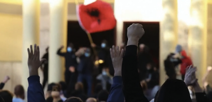 Protests in Tirana, Albania, on 16 October 2026.