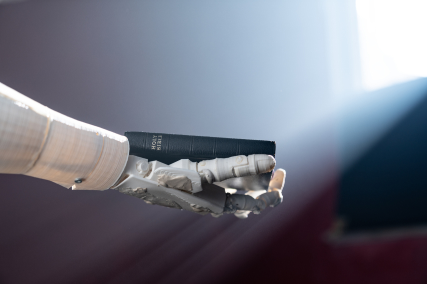 artificial intelligence, preaching, bible, sermon, pulpit, robot