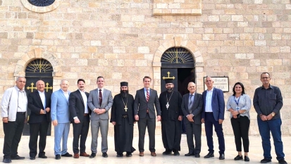 U.S. delegation with church representatives of Jordan.