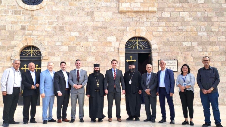 U.S. delegation with church representatives of Jordan.