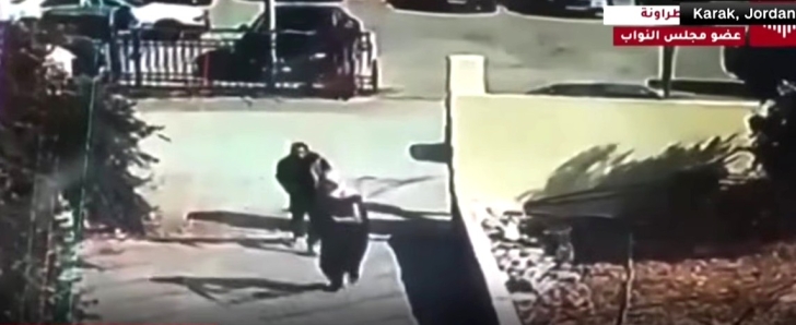 Gunmen attack Greek Orthodox church site in Hmood, Karak Province, Jordan on Oct. 23, 2026 in CCT recording on CNN.