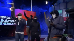 Armed narcos storm Ecuadorian TV studio amidst kidnappings and explosions