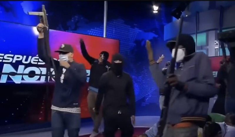 Armed narcos storm Ecuadorian TV studio amidst kidnappings and explosions