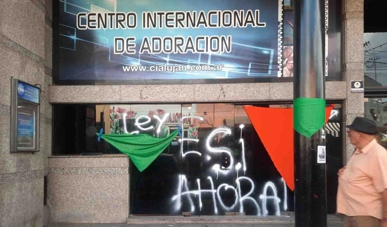 In Argentina, an evangelical church has become the target of feminist vandalism for the fourth time
