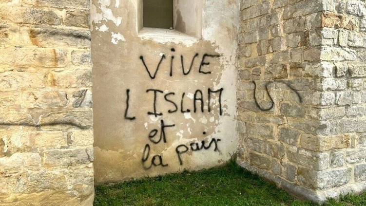 Islamist defacing of Christian sites shocks French villagers